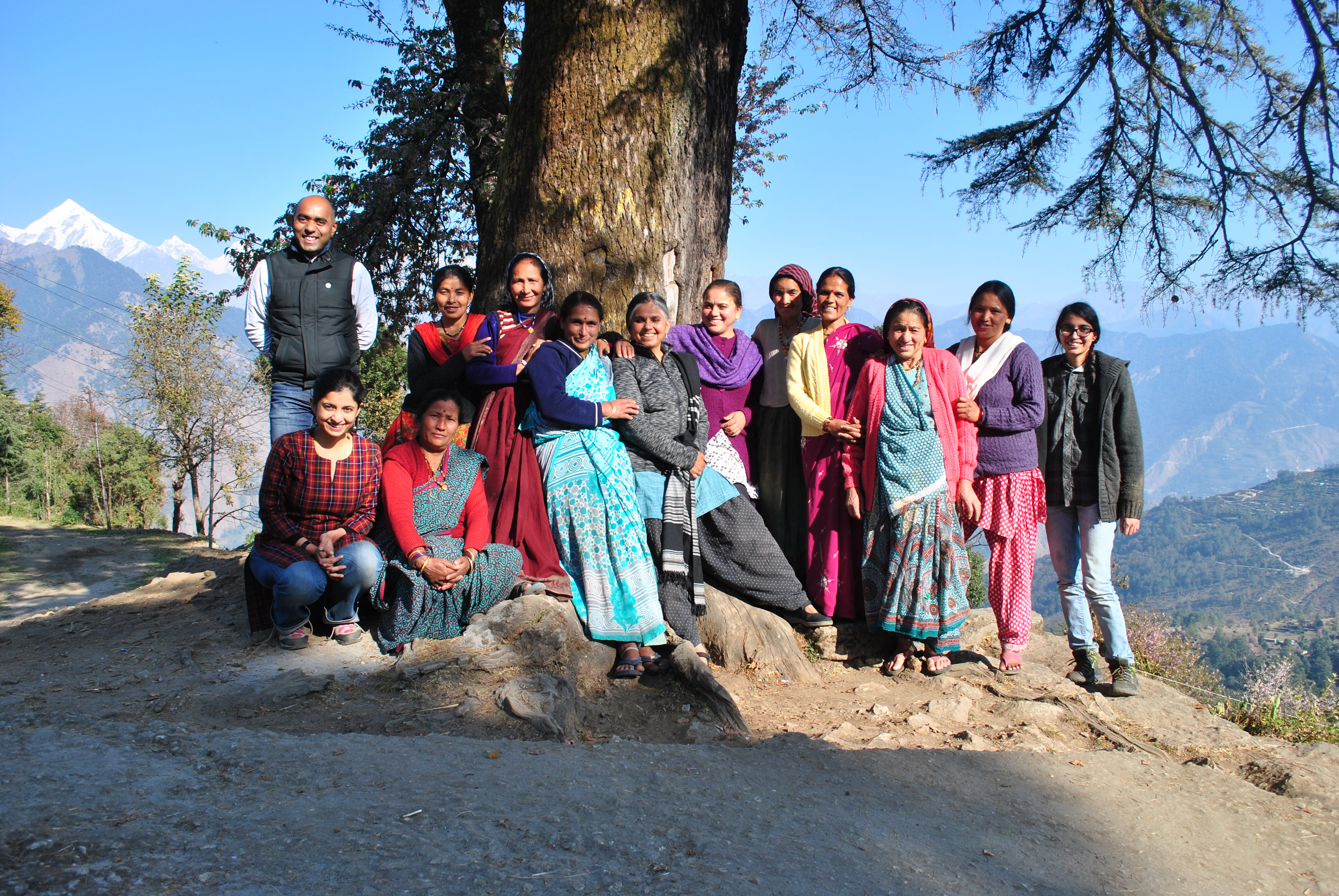 Malika Virdi with her team of super women from Sarmoli Village