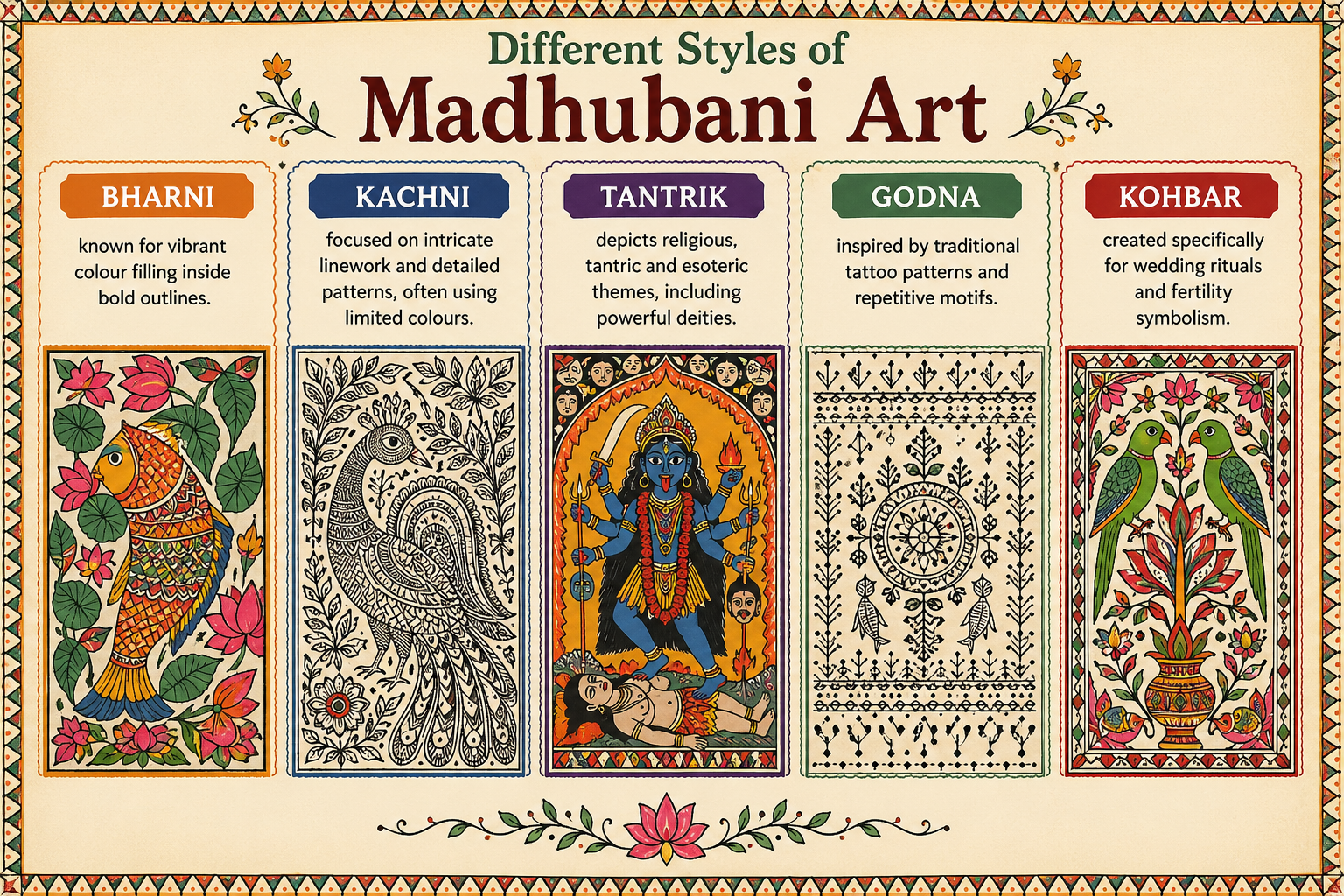 Different Styles of Madhubani Art